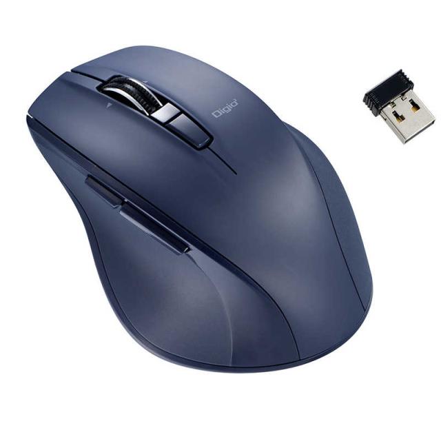 ナカバヤシ　マウス Digio2 神速シリーズ [BlueLED /無線(ワイヤレス) /5ボタン /USB] ネイビー　MUS-RKF164NBの通販は 5,734円