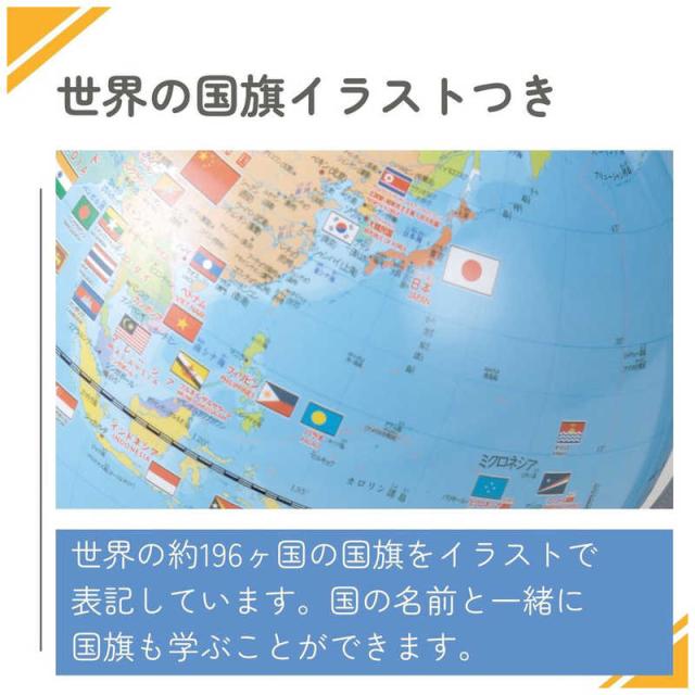 レイメイ　しゃべる国旗付き地球儀 スタンダード (20cm)　OYV46_4