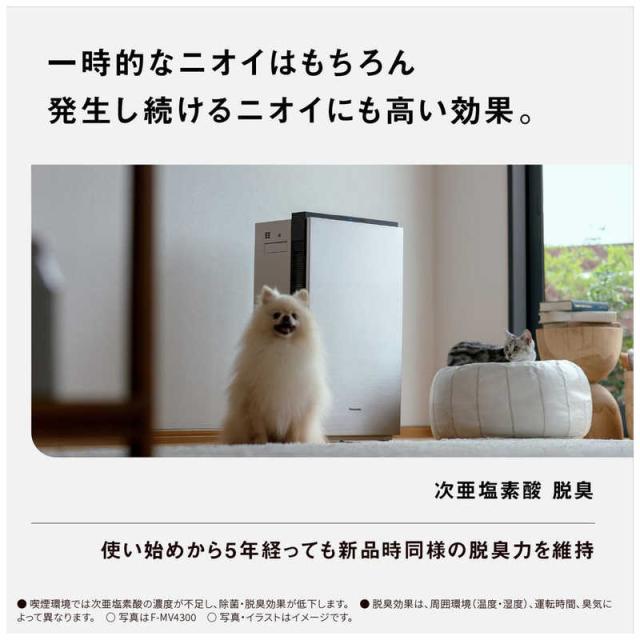 パナソニック　Panasonic　クーポン利用で 引き | 期間限定 4/24〜5/10 | 次亜塩素酸 空間除菌脱臭機 ジアイーノ 空気清浄:22畳 加湿(最大):6畳 ホワイト　F-MV5000C-W_4
