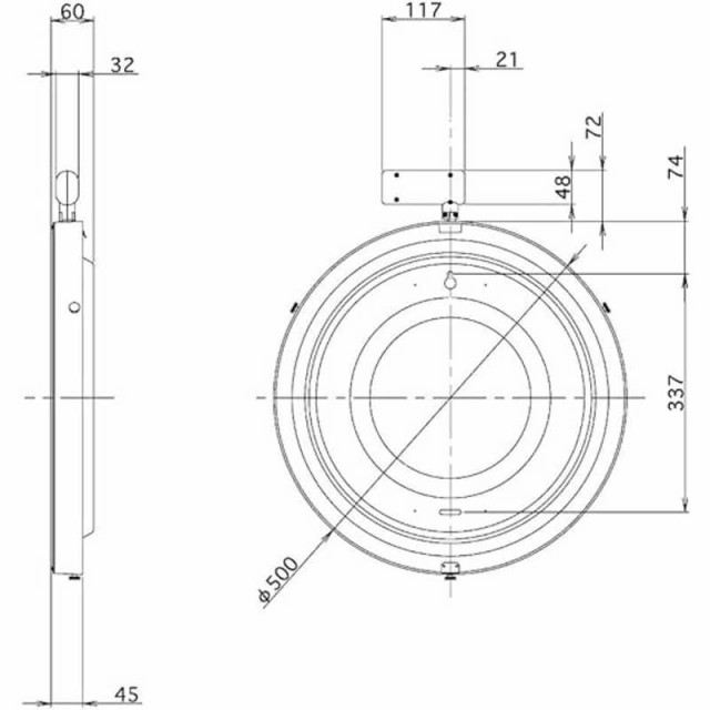 リズム時計　掛け時計 銀色金属枠　4MY611-B19