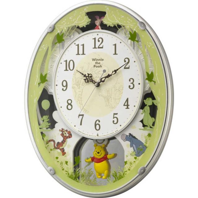 リズム時計　電波からくり時計 ｢くまのプーさんM523｣　4MN523MC03の通販は 13,157円