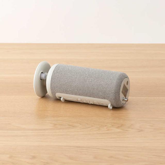 RHYTHM 音楽的リズム CRANKSPEAKER もしもの時も給電、くつろぎのラジオ受信機付き添い人 ［防滴 / Bluetooth相応う］ ともし火薄墨色 9YYA50RH08