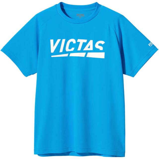 VICTAS　男女兼用 ユニセックス プレイ ロゴ ティー PLAY LOGO TEE(Mサイズ/) ターコイズ　632101
