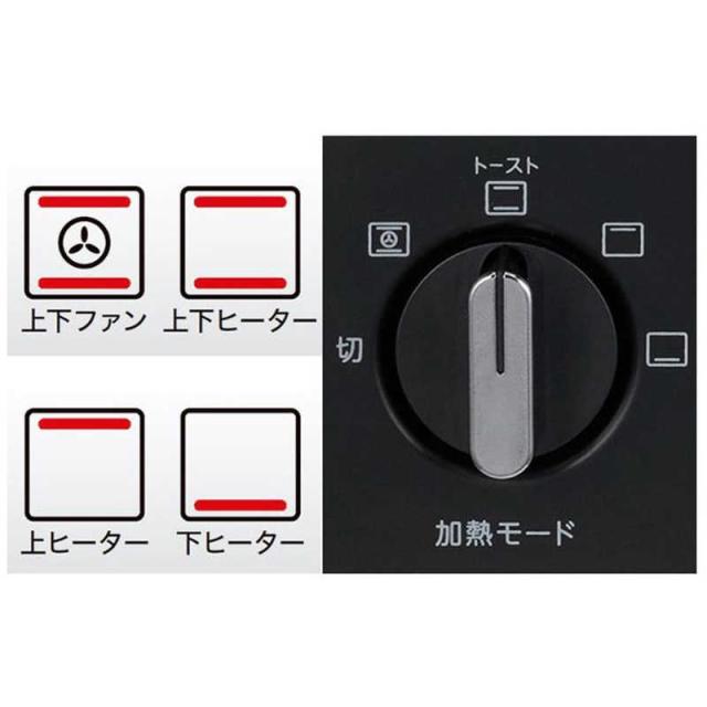 東芝　TOSHIBA　コンベクション オーブン トースター　ブラック　HTR-R6-K_8