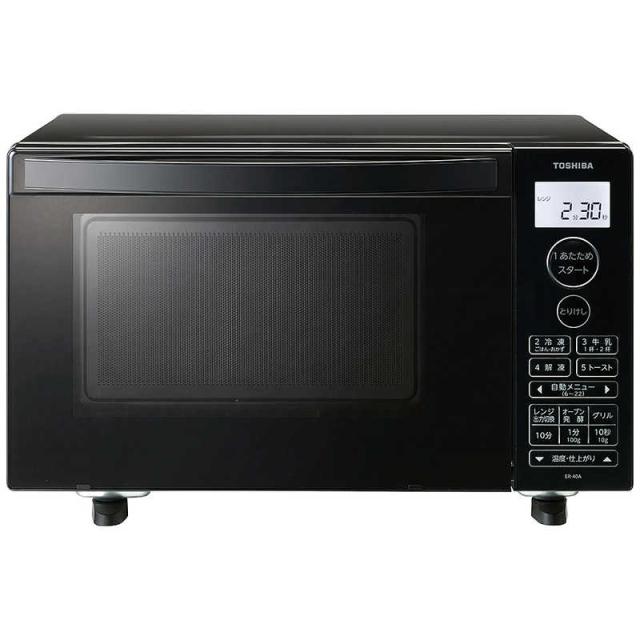 東芝　TOSHIBA　オーブンレンジ 18L フラット ブラック　ER-40A(K)