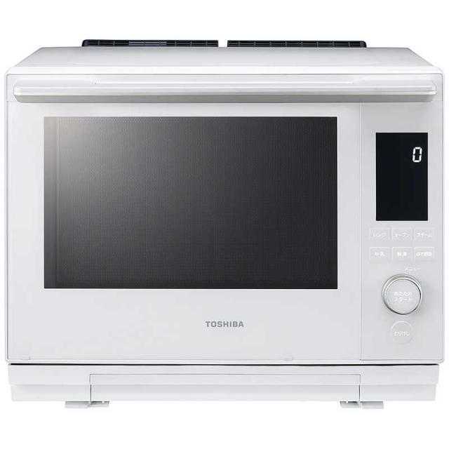 東芝　TOSHIBA　過熱水蒸気オーブンレンジ 30L フラット 石窯ドーム ファインeyeセンサー グランホワイト　ER-D5000B-W