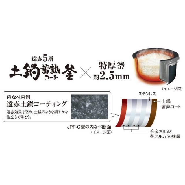 タイガー　TIGER　炊飯器 3合 スチールホワイト IH 炊飯ジャー　JPF-G055WL_7