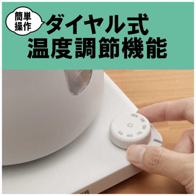 タイガー　TIGER　温度調節機能付 蒸気レスケトル ［0.8L］ ブロンドベージュ　PTV-A080CB