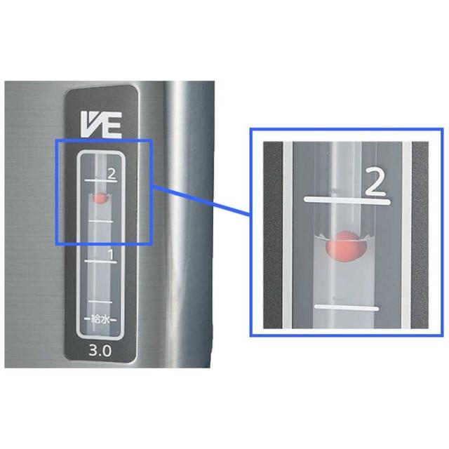 タイガー　TIGER　電気ポット ［3.0L /蒸気レス機能つき］ ブラック　PIG-H300K