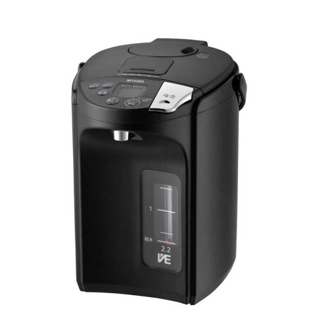 タイガー　TIGER　電気ポット ［2.2L /蒸気レス機能つき］ アーバンブラック　PIS-G220KE
