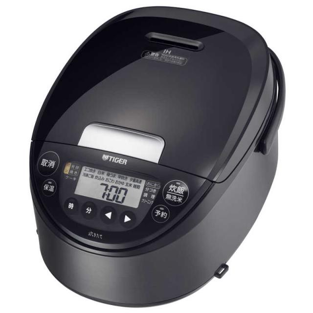 タイガー　TIGER　炊飯器 5.5合 炊きたて IHジャー 遠赤黒厚釜 モーブブラック　JPW-K100-KV