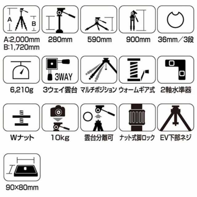 スリック　【4段三脚】ザ･プロフェッショナル4 NS　ザプロフェッショナル4NSの通販は