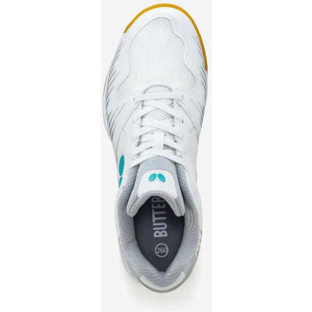 asics 安全靴 27.0cm ホワイト/レッド バタフライ 卓球用品 男女兼用 卓球シューズ レゾライン ビラータ