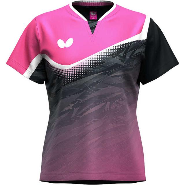 バタフライ　卓球用品 Butterfly レディース ラウリー・シャツ・レディース ロゼ S　47169