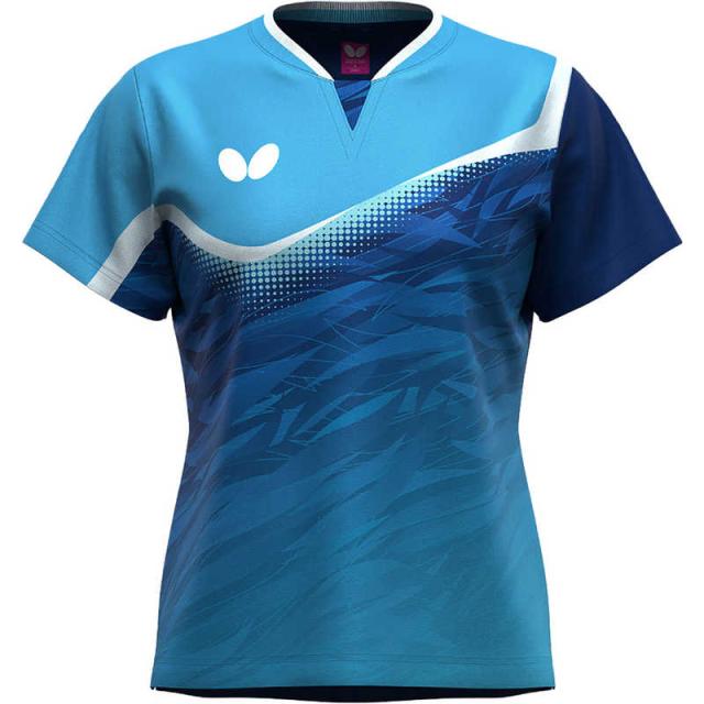 バタフライ　卓球用品 Butterfly レディース ラウリー・シャツ・レディース スカイ 2XO　47169