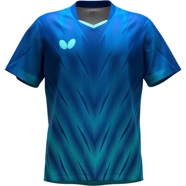 バタフライ　卓球用品 Butterfly ユニセックス フレイザー・シャツ ブルー M　47170