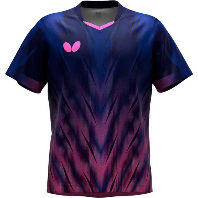 バタフライ　卓球用品 Butterfly ユニセックス フレイザー・シャツ ネイビー XO　47170