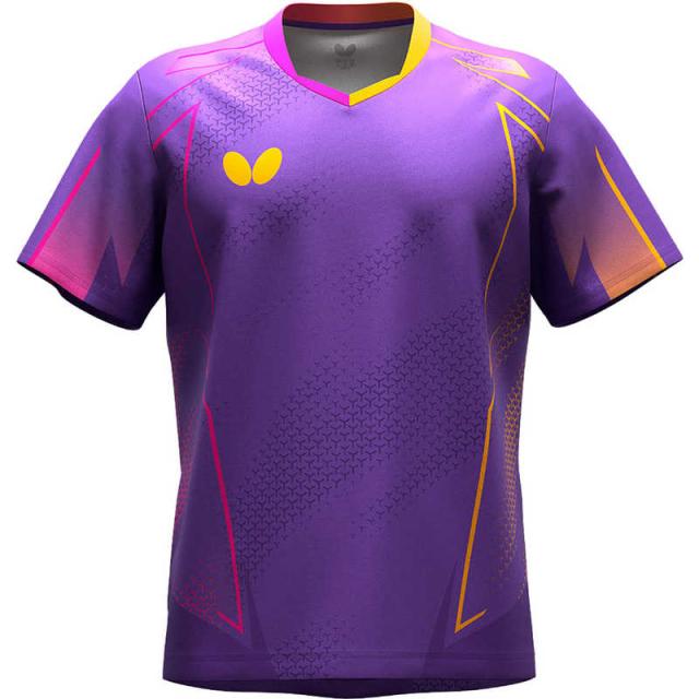 バタフライ　卓球用品 Butterfly ユニセックス ネイサス・シャツ パープル O　47180