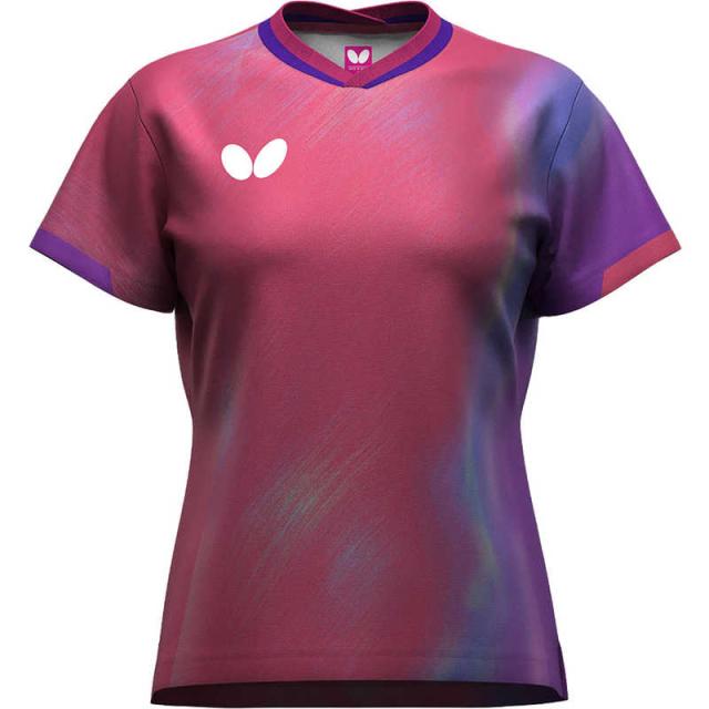 バタフライ　卓球用品 Butterfly  インフィリア・シャツ [女性用 /2XOサイズ] ロゼ  (返品交換不可)　47239