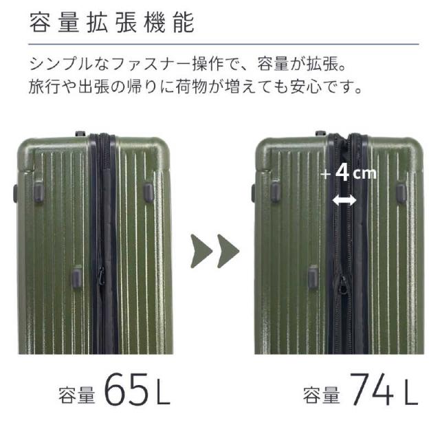 アンブロ トランク型ハードスーツケース 拡張機能付き USBポート付