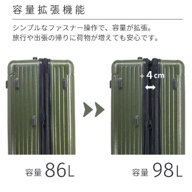 アンブロ トランク型ハードスーツケース 拡張機能付き USBポート付