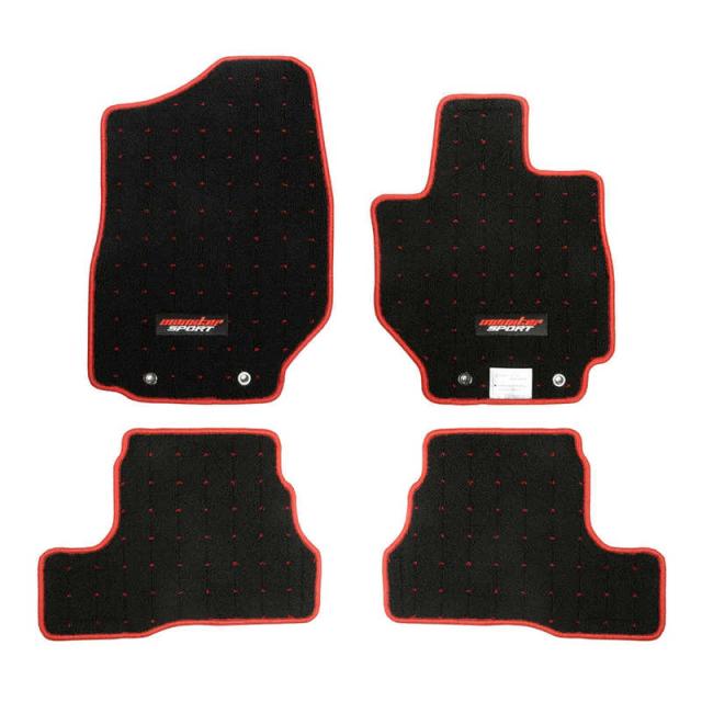 MONSTERSPORT　フロアマット ジムニー［JB64W］ / ジムニーシエラ［JB74W］ AT車用 ブラック×レッド　894550-5500M