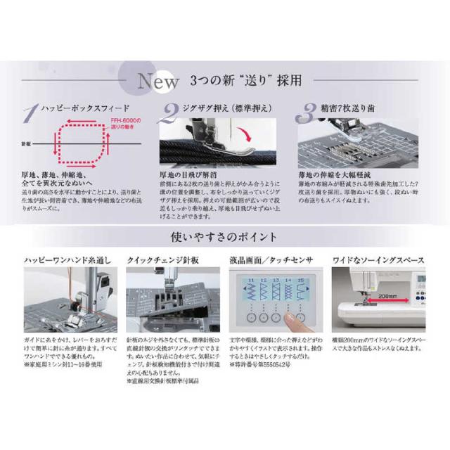 ハッピージャパン　コンピュータミシン　FFH-6000_2