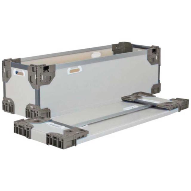 岐阜プラスチック工業　リス TEXELL 637433 長尺折り畳みコンテナRS-SMグレー/グレー1090×365×250 グレー　TERSSMGYGY1090X365X2