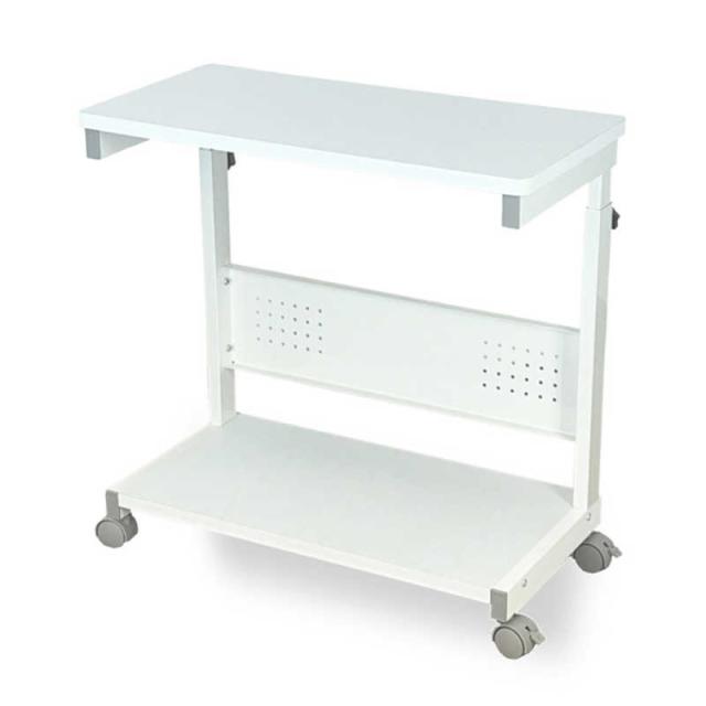レメックスジャパン　上下昇降パソコンワゴン CPUワゴン L字デスク (上下昇降60〜80cm)(W30xD60xH60〜80cm)サイドオープンType 白木目 REMEX　PJC-6001-WHの通販は