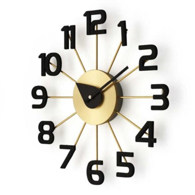 ジョージネルソン　フェリス・ウォール・クロック NELSON CLOCK(ネルソンクロック) マットブラック/ゴールド　GN41167MB_1