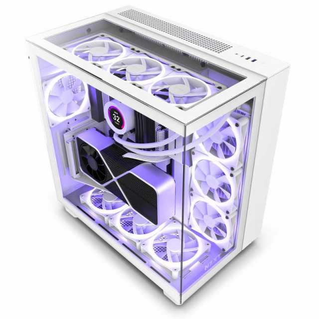 NZXT　PCケース［ATX /Micro ATX /Mini-ITX］H9 Elite ホワイト　CM-H91EW-01