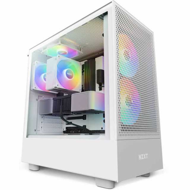 NZXT H5 FLOW RGB ホワイト ATX microATX miniITX 対応 ミドルタワー