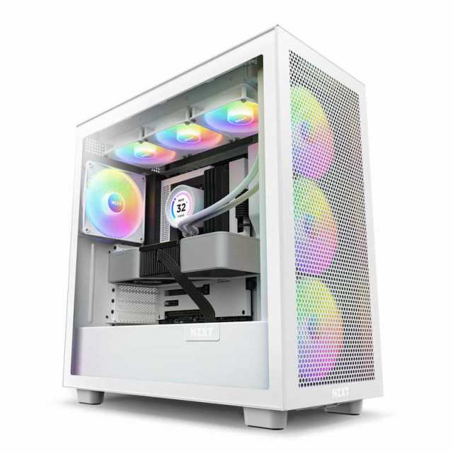 NZXT H7 FLOW RGB ホワイト ATX microATX miniITX EATX対応 ミドル