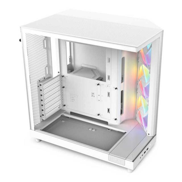 NZXT ホワイト PCケース ガラスパネル NZXT H9 Elite White 2層構造ミドルタワーPCケース 強化ガラス