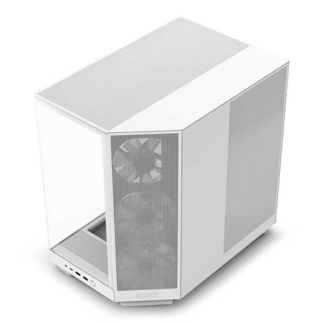 NZXT H6 FLOW_WHITE ミニタワーPCケース NZXT H6 FLOW RGB Compact Dual-Chamber Mid-Tower Airflow Case