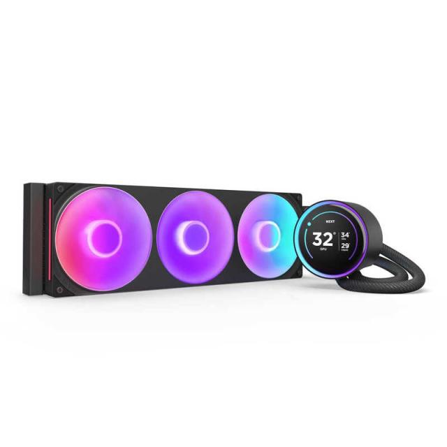 NZXT　水冷CPUクーラー KRAKEN ELITE360 RGB(2024) ［ 360mmファンx1/ 2.72液晶ヘッド ］ ブラック　RLKR36EB2の通販はその他家電