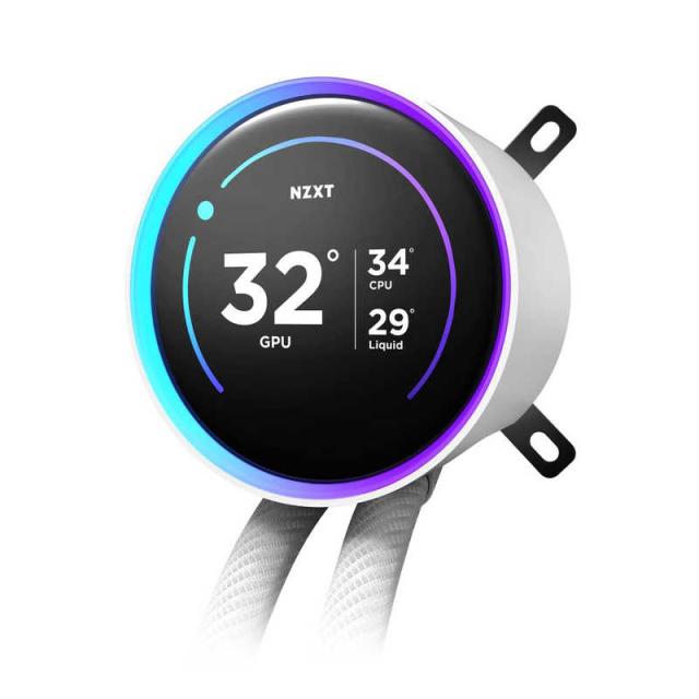 NZXT　水冷CPUクーラー KRAKEN ELITE360 RGB(2024) ［ 360mmファンx1/ 2.72液晶ヘッド ］ ホワイト　RLKR36EW2_1
