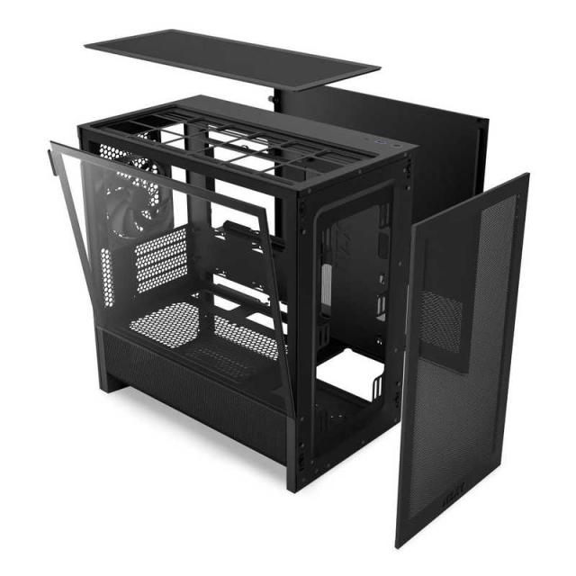 NZXT PCケース [MicroATX / Mini-ITX] H3 FLOW ブラック CC-H31FB-01の
