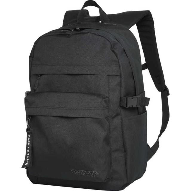 OUTDOOR　デイパック スクールリュック 通学 通勤 大容量 35L 15.6インチ PC対応 撥水 軽量 ブラック/ブラック　OD-11192-BKBK