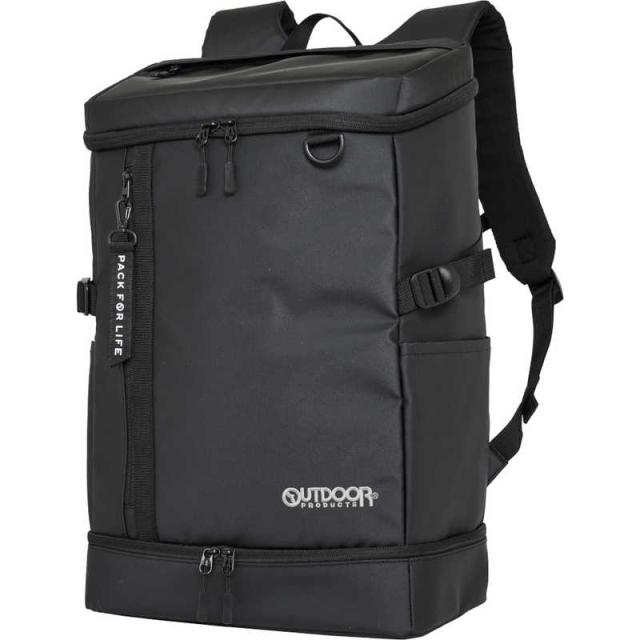 OUTDOOR　ボックスリュック スクールリュック 通学 通勤 大容量 35L 2層タイプ 15.6インチ PC対応 撥水 ホワイト/ブラック　OD-11194-WHBK