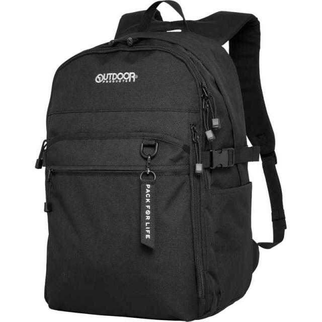 OUTDOOR　デイパック スクールリュック 通学 通勤 大容量 35L ダブルルーム 15.6インチ PC対応 タブレット収納 撥水 ホワイト/ブラック　OD-11197-WHBK