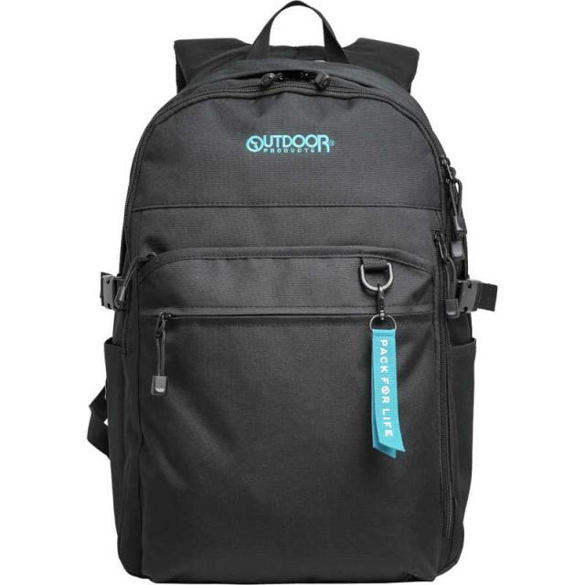OUTDOOR　デイパック スクールリュック 通学 通勤 大容量 35L ダブルルーム 15.6インチ PC対応 タブレット収納 撥水 ブルー/ブラック　OD-11197-BLBK_1