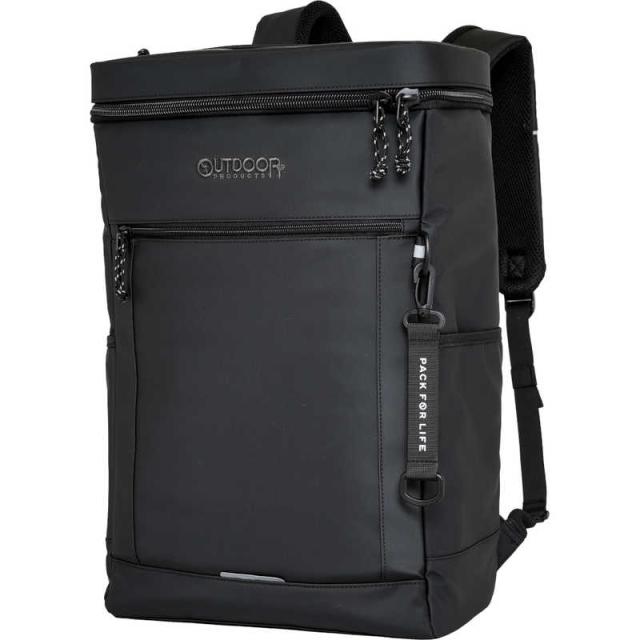 OUTDOOR　ボックスリュック 大容量 35L 15.6インチ PC対応 撥水 ブラック/ブラック　OD-11198-BKBK