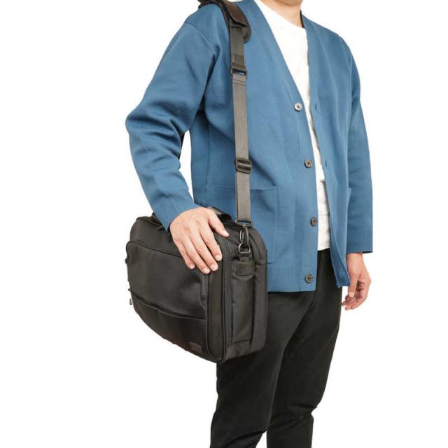 バリスティックスピリット　AGSショルダーバッグ ビジネスバッグ ブリーフケース B4 15.6inch PC対応 撥水 ブラック　BS-3116-BK