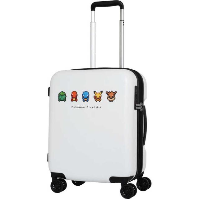 ポケモン　ピクセルアート キャリーケース ホワイト [TSAロック搭載 /約37(拡張時約43)L /2泊〜3泊]　PK-0881-46-WH