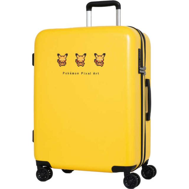 ポケモン　ピクセルアート キャリーケース イエロー [TSAロック搭載 /約59(拡張時約68)L /3泊〜5泊]　PK-0881-56-YE