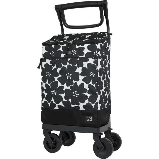 GRANMARIE　ショッピングカート 4輪 保冷保温機能付き 約24L フラワーブラック　GM-125-F.BK