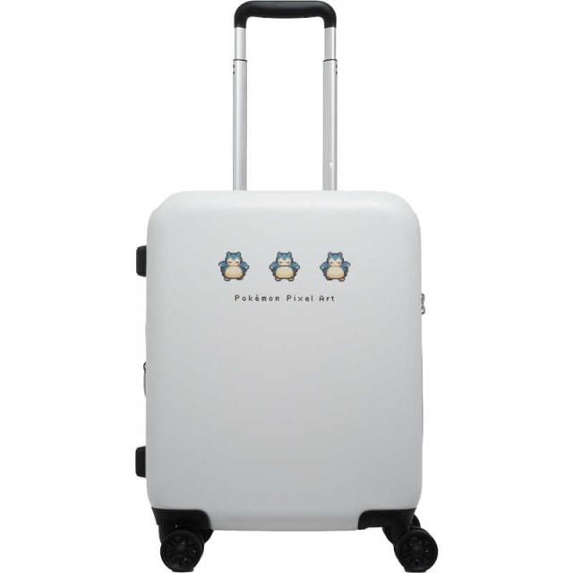 ポケモン　スーツケース ピクセルアート ファスナータイプ 旅行目安日数：3〜4泊 約37L 拡張時約43L TSロック搭載 ［TSAロック搭載］ ホワイト　PK-0894-46-WH ポケモン スーツケース ピクセルアート ファスナータイプ 旅行目安日数
