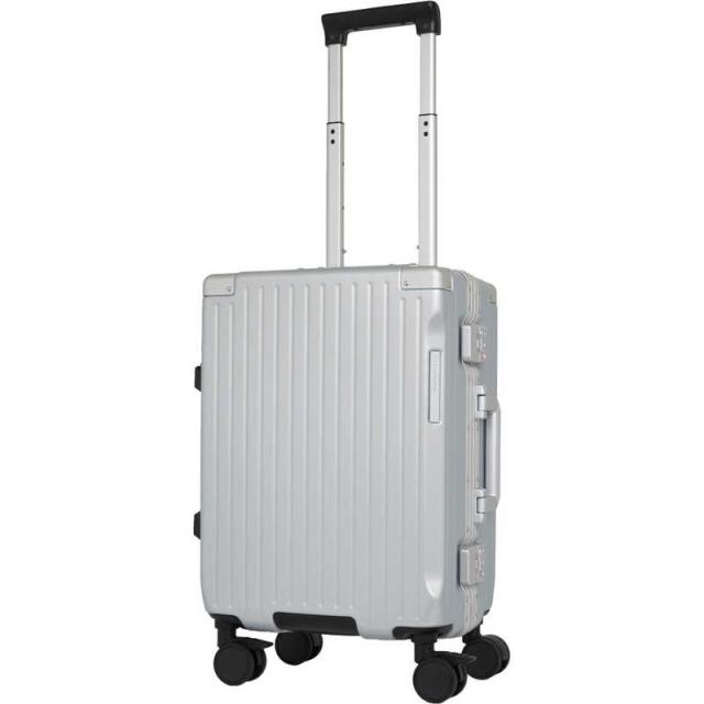 SKYNAVIGATOR　スーツケース フレームタイプ 旅行日数目安：1〜3泊 33L 機内持ち込みサイズ 預け入れ無料 ［ TSAロック搭載 ］ シルバー　SK-0895-46-SV