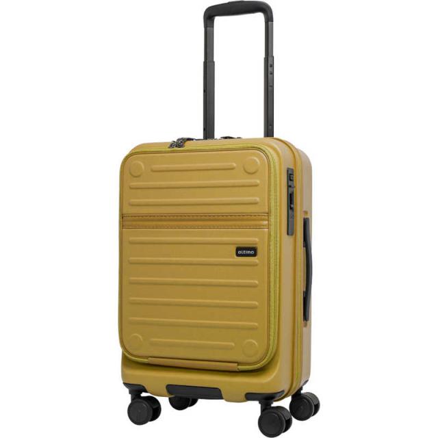 オルティモ　スーツケース フロントオープン ハーフオープン ファスナータイプ 旅行日数目安： 2〜3泊 約37L ストッパー付き マスタード　OT-0857-50N-MS